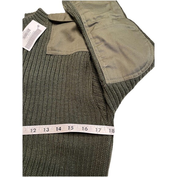 NWT US Military DSCP Sweater Mens 36 Army Green Valor Collection Wool Commando - Picture 9 of 13